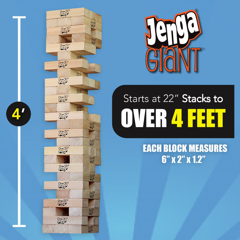 Jenga GIANT Sport - Stacks to over 4 feet high! | Wayfair